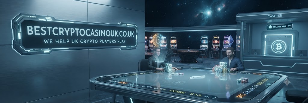 BestCryptoCasinoUK.co.uk banner above a crypto casino table